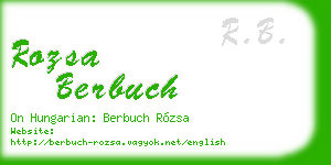 rozsa berbuch business card